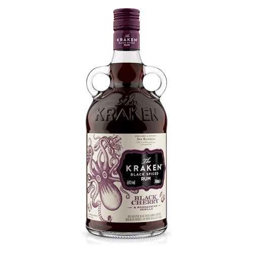 Kraken Black Cherry And Madagascan Vanilla Rum 70cl – Rich Black Cherry Spiced Rum with Vanilla